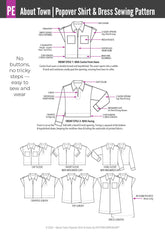 About Town | Popover Shirt & Dress PDF Sewing Pattern